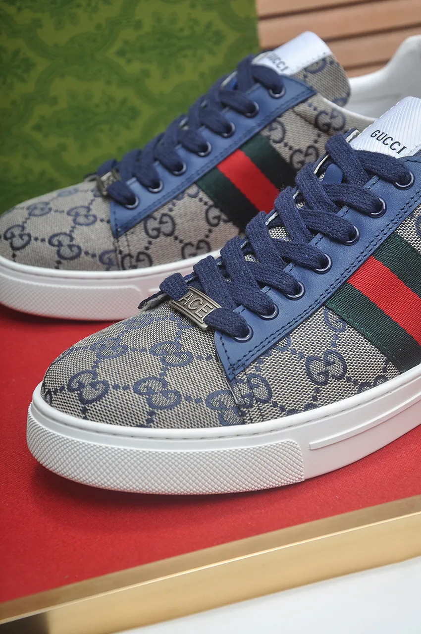 Men's men's shoes💰420💶[GUCCI Gucci] official website 1:1 men's sports shoes are now on the market, using original Gucci fabric + gluten lining, plus the official website original 1:1 comfortable outsole. Fashionable and versatile, super comfortable and breathable. 5 colors available, standard shoe size 38/45 (custom-made sizes 45 are non-refundable)